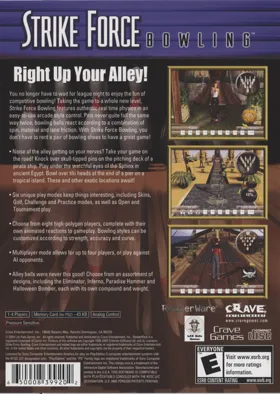 Strike Force Bowling box cover back